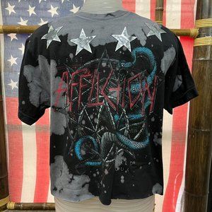 NWOT AFFLICTION NAMELESS GHOST short sleeve crop tee top shirt AW26035